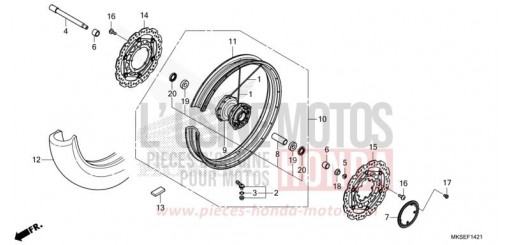 VORDERRAD (2) CRF1100A2M de 2021
